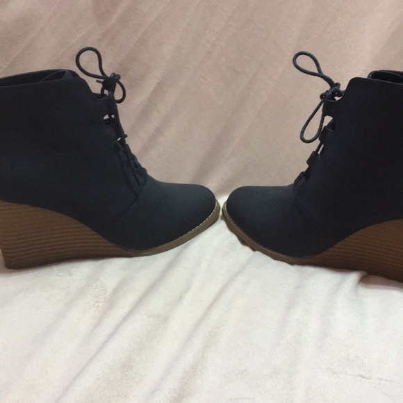 Navy blue wedges - Picture 3 of 9